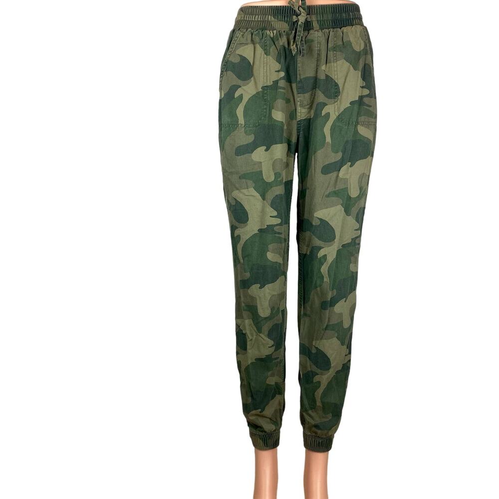 Hollister Green Camouflage Army Camo Military Joggers Trouser Pants Sz XS